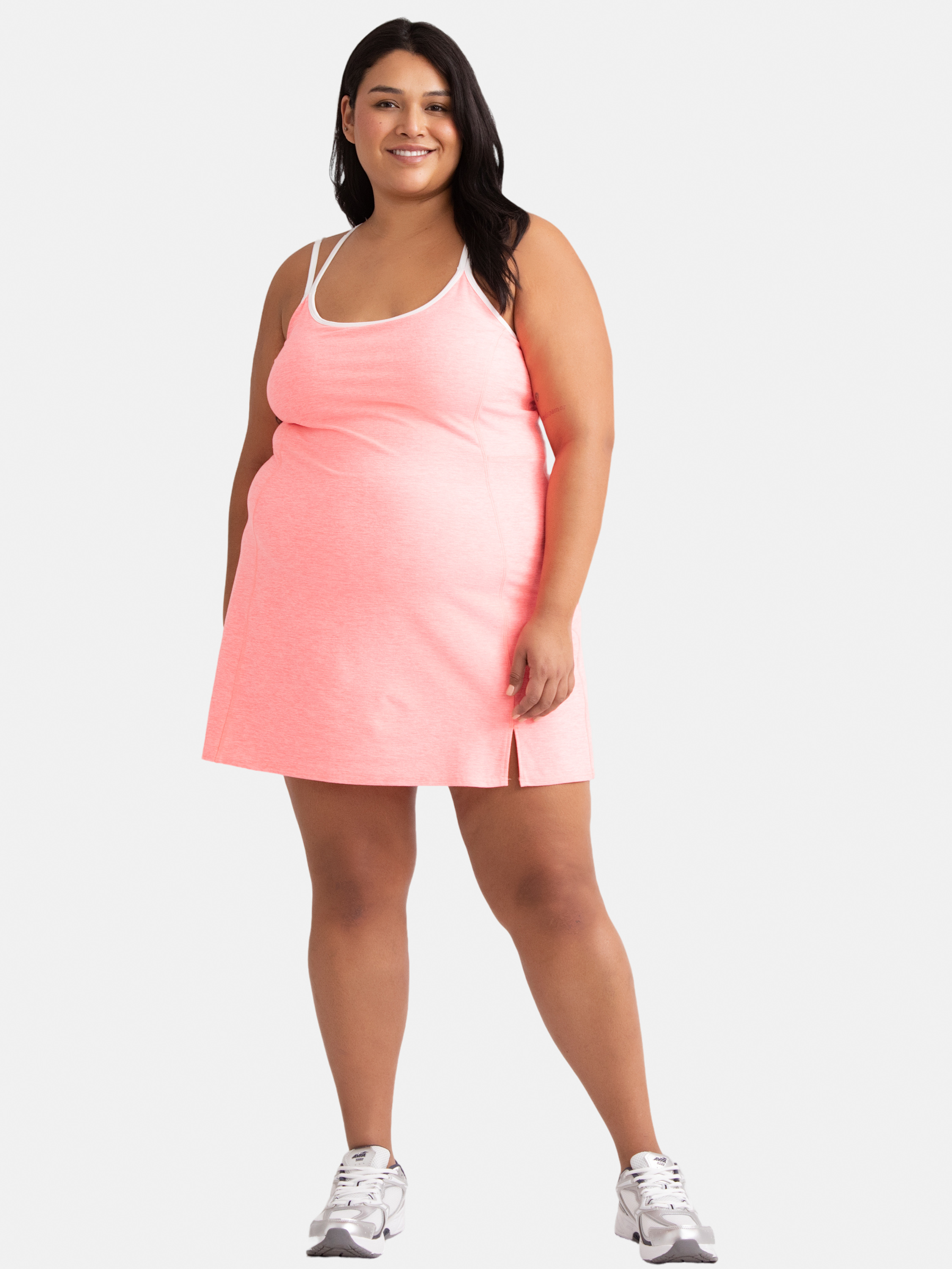Athletic Works Women's and Women's Plus ButterCore Tipped Tennis Dress, Sizes XS-4X